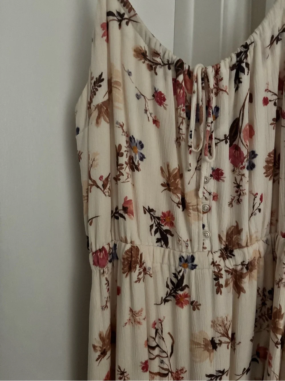 Abercrombie & Fitch Cream Floral Maxi Dress